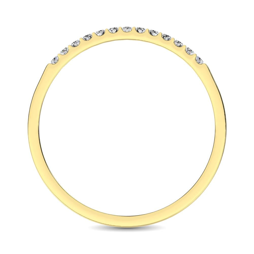 14K Yellow Gold 1/6 ct. tw. Diamond Ladies Machine Band, detail of the gallery and shank