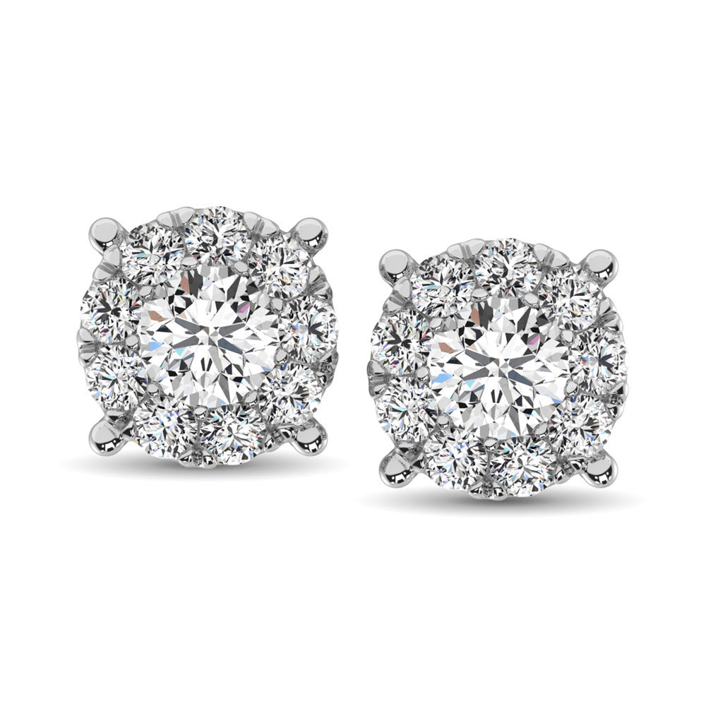 14K White Gold 5/8 Ct.Tw. Diamond Fashion Earrings  Picasso Gold & Diamond Jewelry