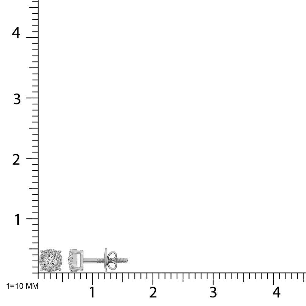 14K White Gold 5/8 Ct.Tw. Diamond Fashion Earrings  Picasso Gold & Diamond Jewelry