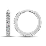 10K White Gold 1/10 Ct.Tw. Diamond Hoop Earrings  Picasso Gold & Diamond Jewelry