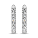 10K White Gold 1/10 Ct.Tw. Diamond Hoop Earrings  Picasso Gold & Diamond Jewelry
