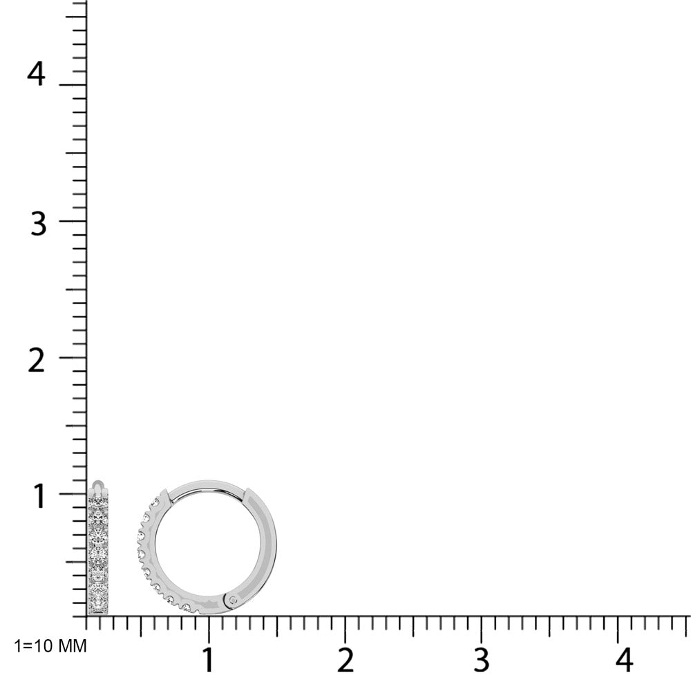 10K White Gold 1/10 Ct.Tw. Diamond Hoop Earrings  Picasso Gold & Diamond Jewelry