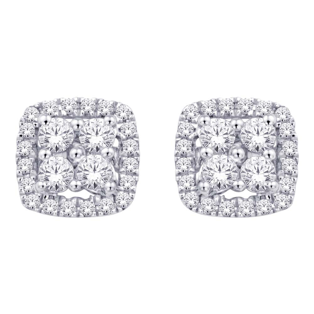 14K White Gold 1/5 Ct.Tw. Diamond Stud Earrings  Picasso Gold & Diamond Jewelry