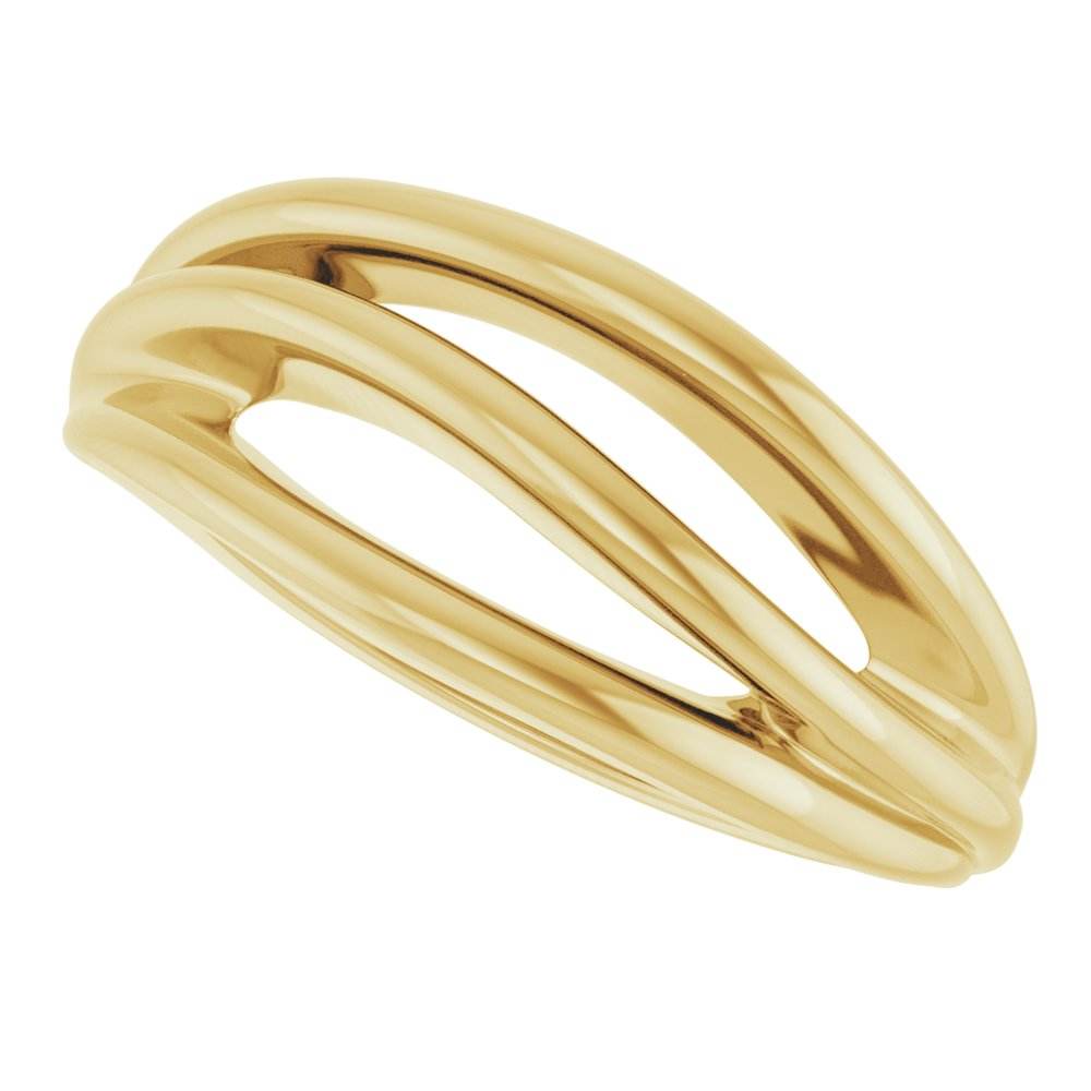 14K Gold Negative Space Ring – Modern & Minimalist Design - Picasso Gold & Diamond Jewelry