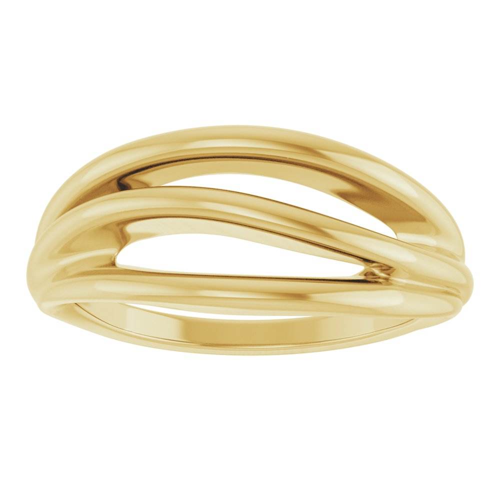 14K Gold Negative Space Ring – Modern & Minimalist Design - Picasso Gold & Diamond Jewelry