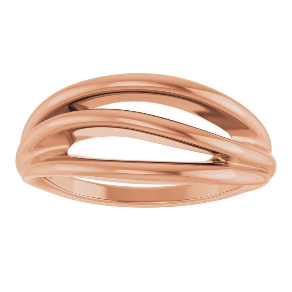 14K Gold Negative Space Ring – Modern & Minimalist Design - Picasso Gold & Diamond Jewelry
