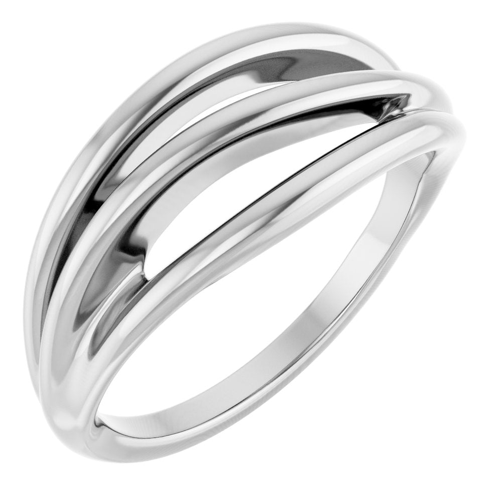 14K Gold Negative Space Ring – Modern & Minimalist Design
