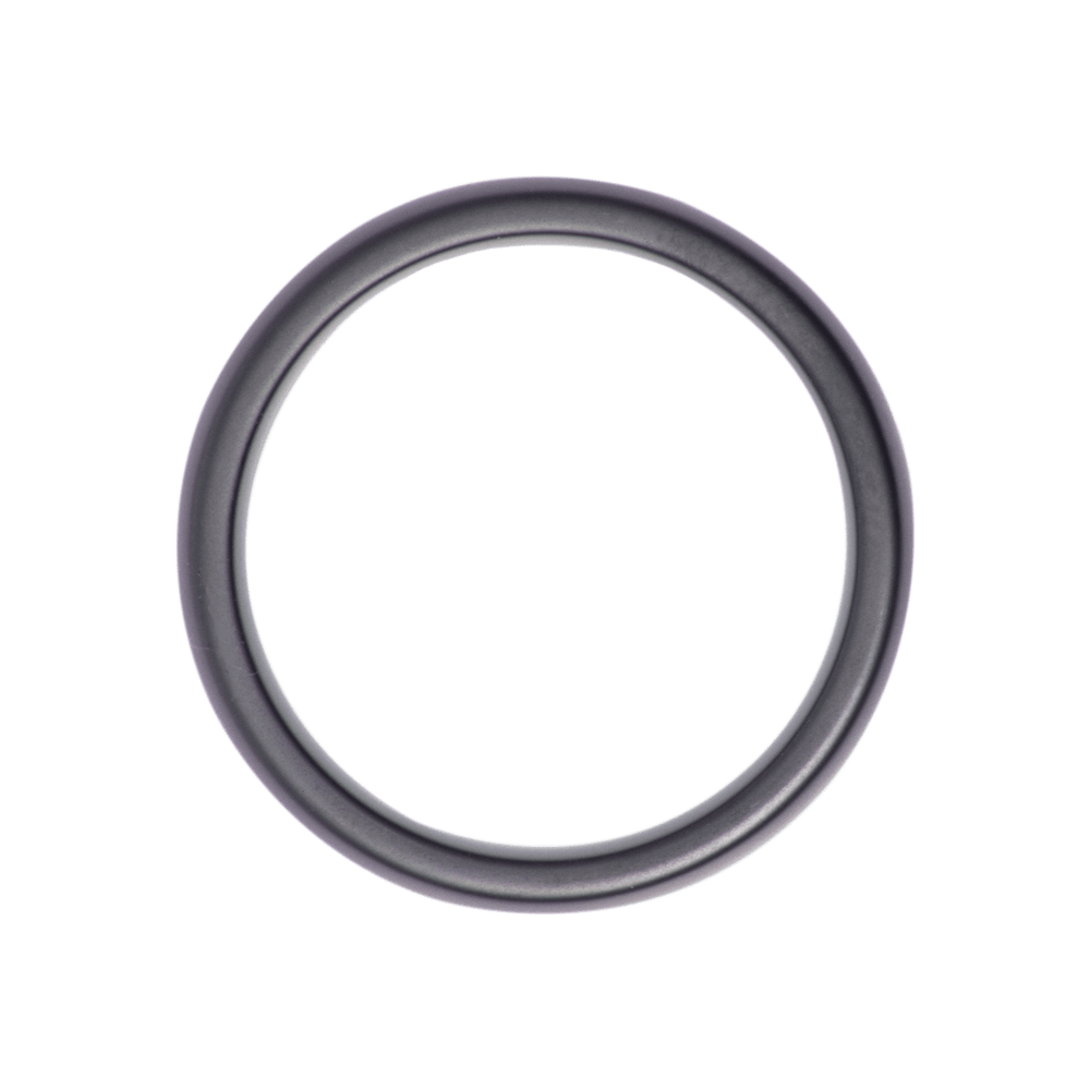 Black ceramic and 14K yellow gold men's wedding band with rope inlay design, 6mm comfort fit luxury ring - Side view | Picasso Gold & Diamond Jewelry
