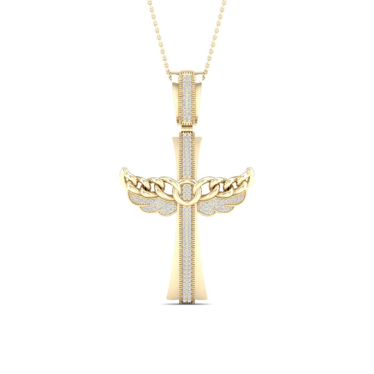 10K 0.43CT Diamond  Cross Pendant