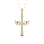 10K 0.43CT Diamond  Cross Pendant