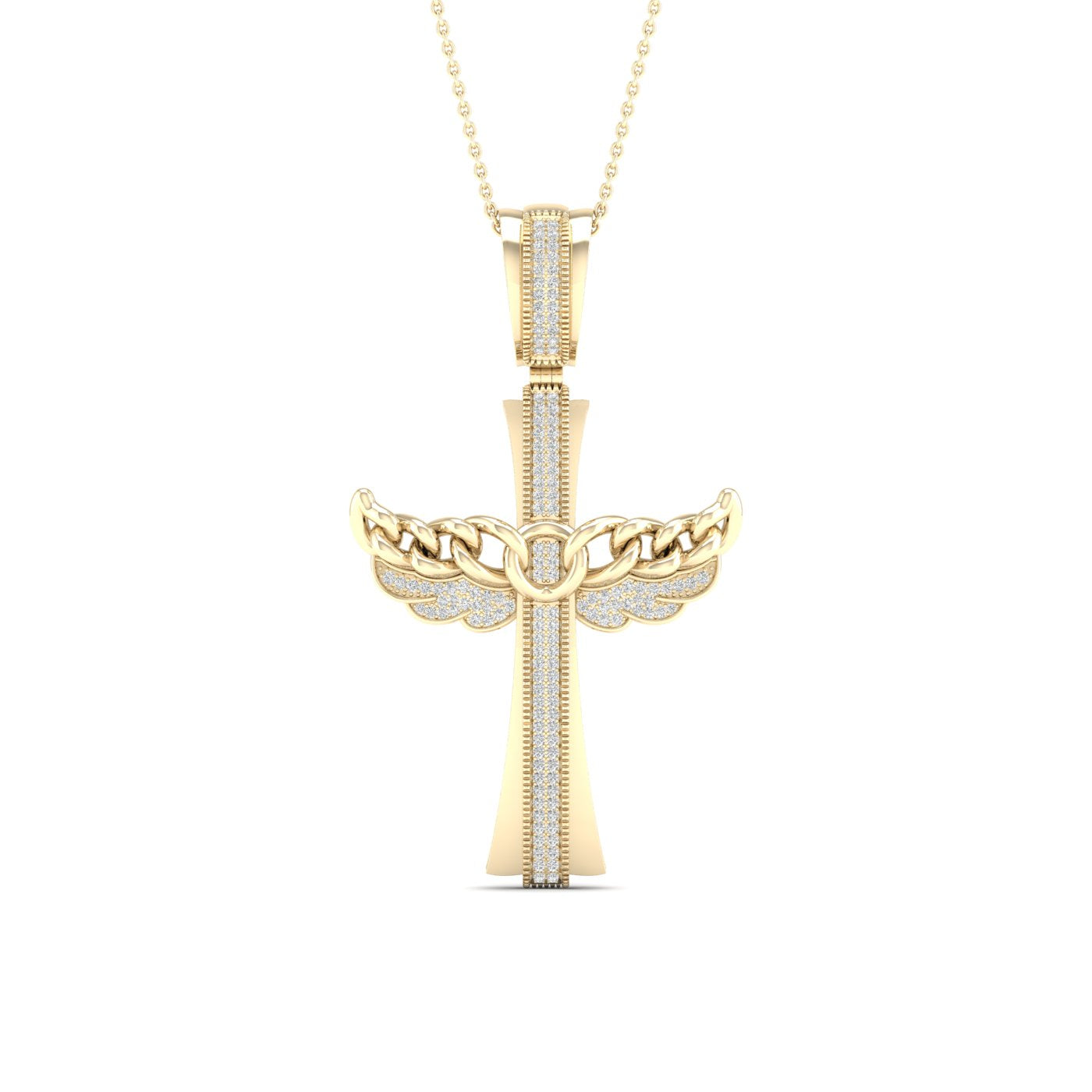 10K 0.43CT Diamond  Cross Pendant