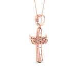 10K 0.43CT Diamond Angel Cross Pendant - Picasso Gold & Diamond Jewelry