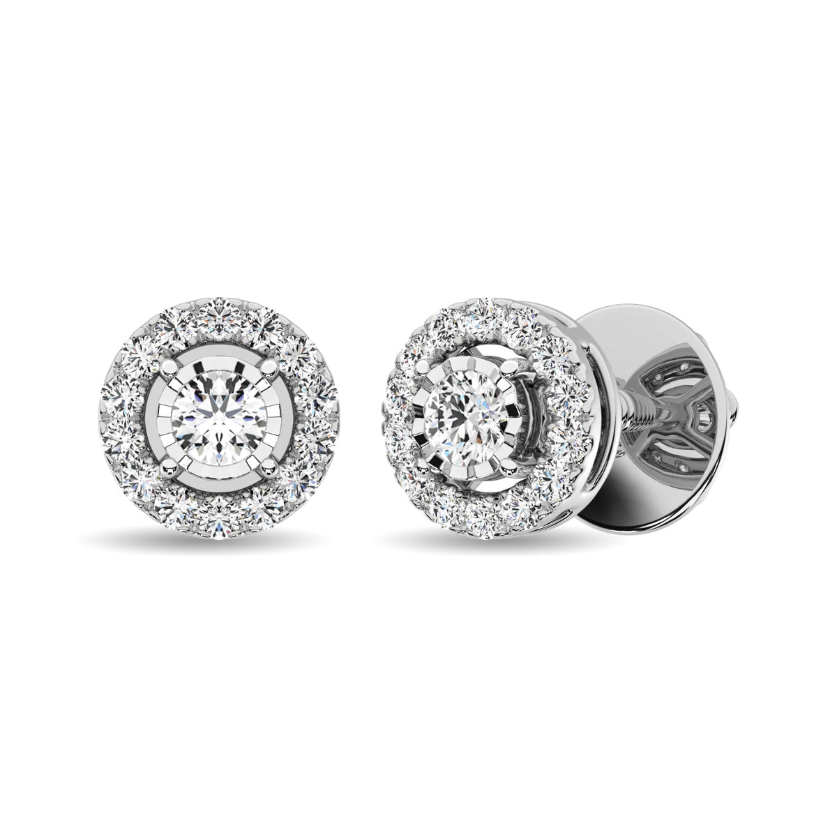 10K White Gold 1/4 Ct.Tw. Diamond Stud Earrings  Picasso Gold & Diamond Jewelry
