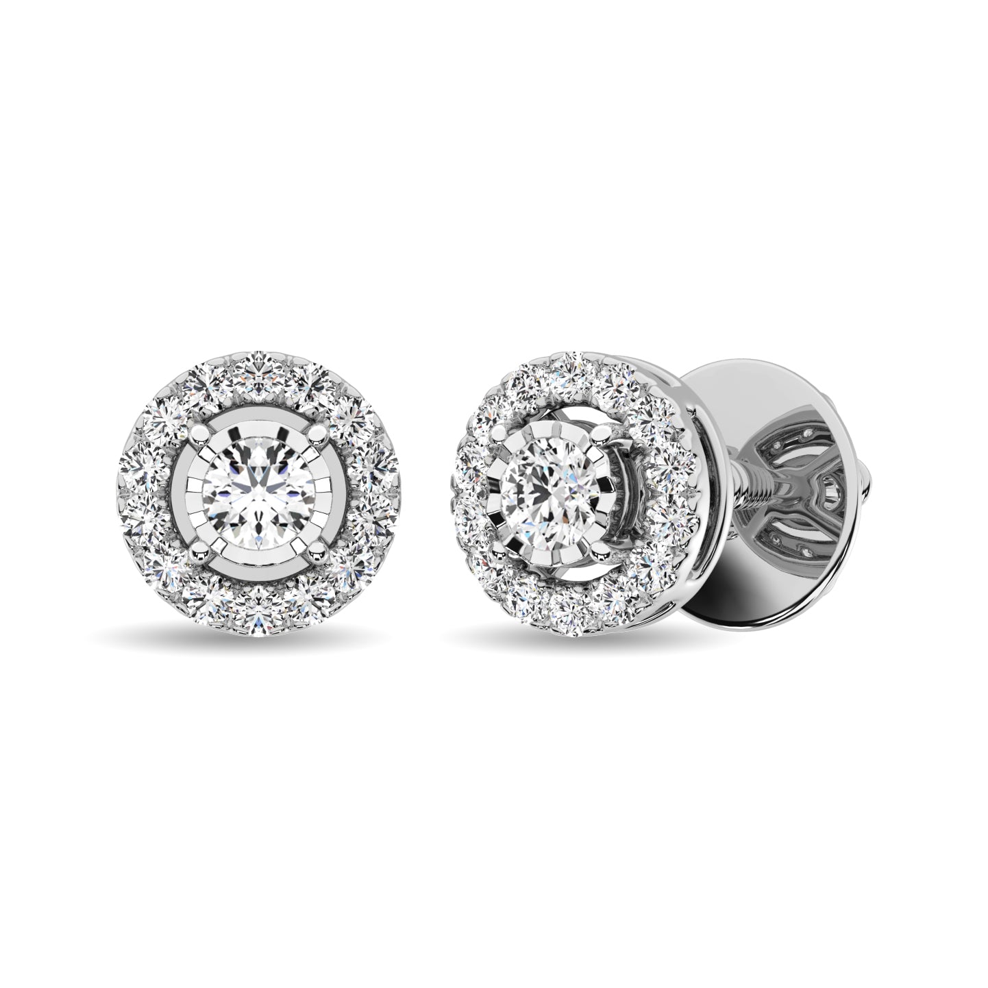 10K White Gold 1/4 Ct.Tw. Diamond Stud Earrings  Picasso Gold & Diamond Jewelry