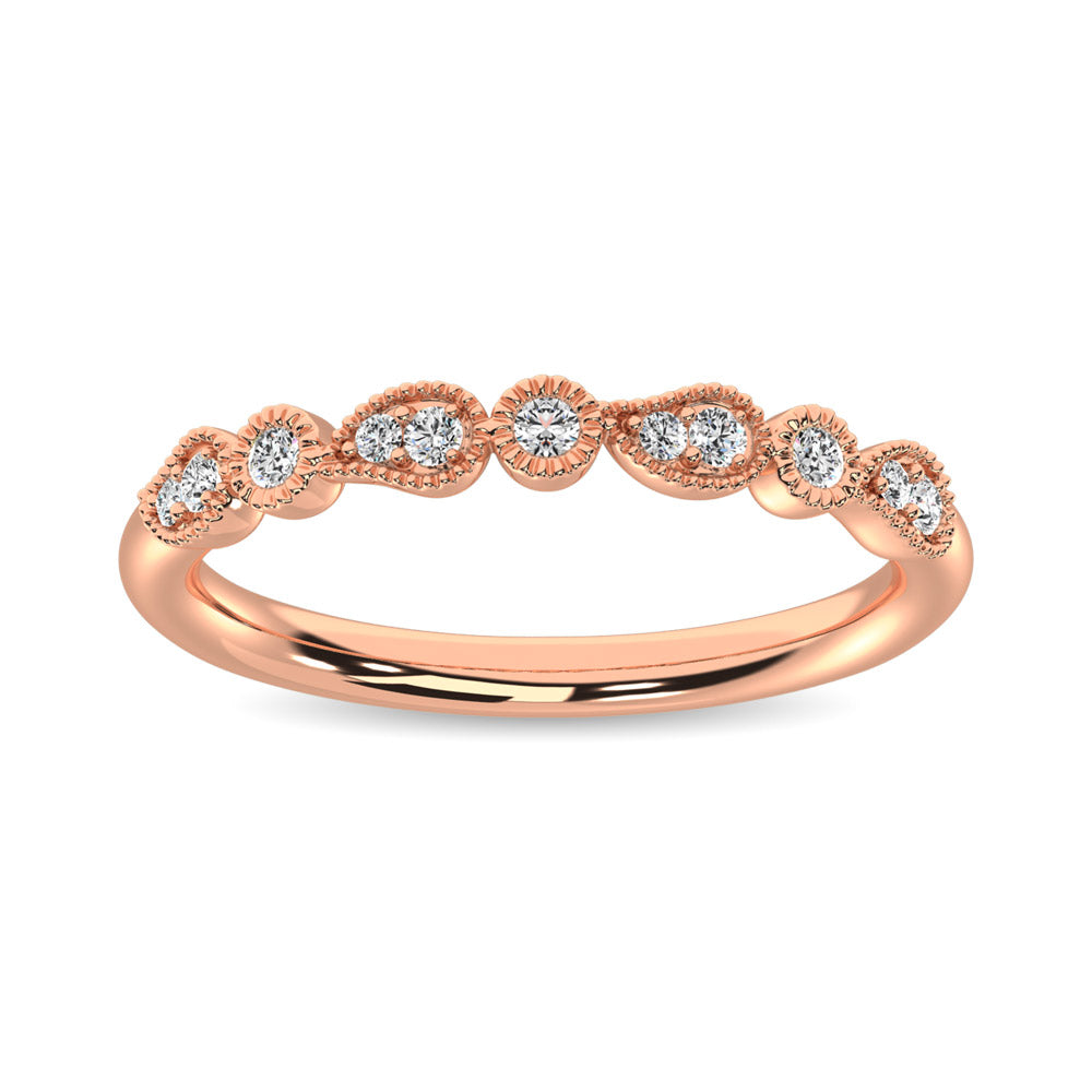 14K Rose Gold 1/10 ct. tw. Diamond Stackable Band | Picasso Gold & Diamond