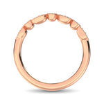 14K Rose Gold 1/10 ct. tw. Diamond Stackable Band, close-up of the diamond setting