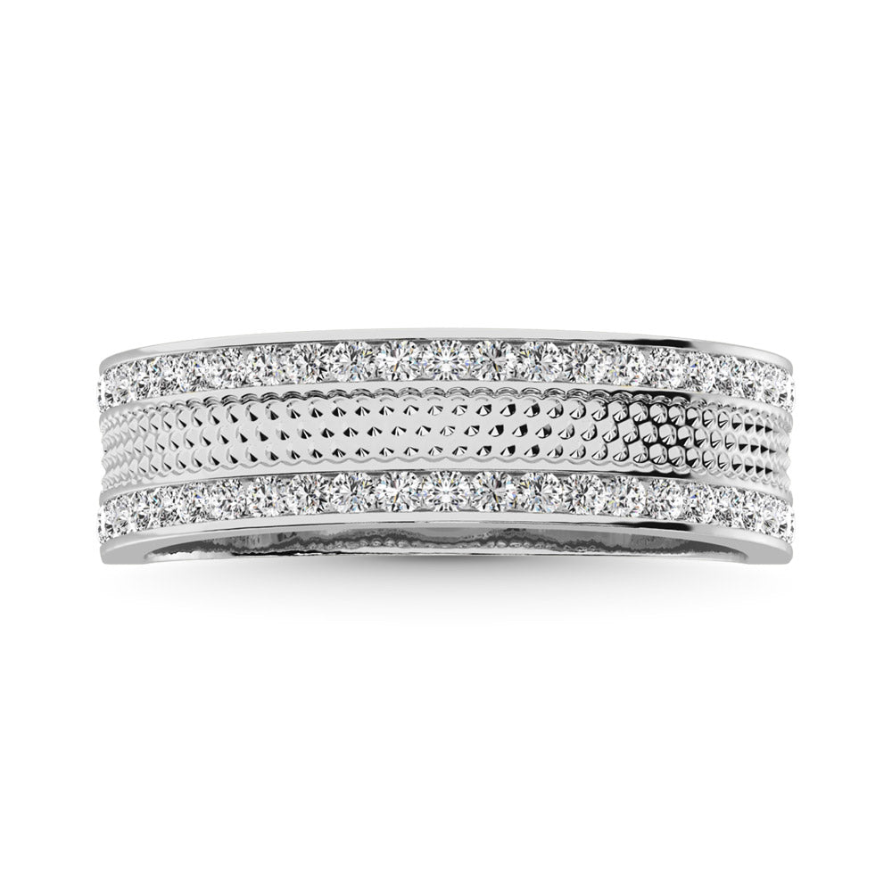 14K Yellow Gold 1/2 Ct.Tw. Diamond Machine Mens Band
