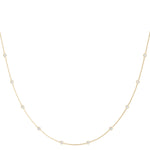 1 1/2 ct tw Lab Grown Diamond Station Necklace in 14K Two-Tone Gold