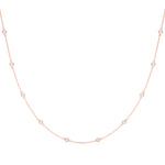 1 ct tw Lab Grown Diamond Station Necklace in 14K White Gold