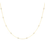 1 ct tw Lab Grown Diamond Station Necklace in 14K White Gold