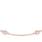 1 ct tw Lab Grown Diamond Station Necklace in 14K White Gold
