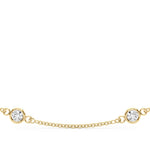 1 ct tw Lab Grown Diamond Station Necklace in 14K White Gold