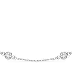 1 ct tw Lab Grown Diamond Station Necklace in 14K White Gold