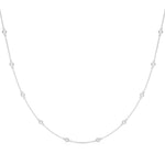 1 1/2 ct tw Lab Grown Diamond Station Necklace in 14K White Gold