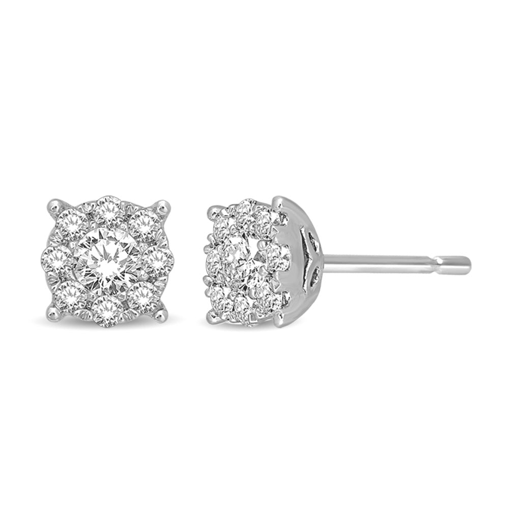 14K White Gold 1/2 Ct.tw Diamond Drop Earrings  Picasso Gold & Diamond Jewelry