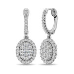 14K White Gold 1 Ct.tw Diamond Drop Earrings  Picasso Gold & Diamond Jewelry