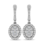 14K White Gold 1 Ct.tw Diamond Drop Earrings  Picasso Gold & Diamond Jewelry