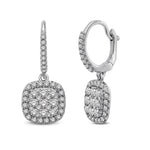 14K White Gold  1 1/6 Ct.tw Diamond Drop Earrings  Picasso Gold & Diamond Jewelry