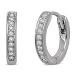 10K White Gold 1/3 Ct.tw Diamond Hoop Earrings  Picasso Gold & Diamond Jewelry