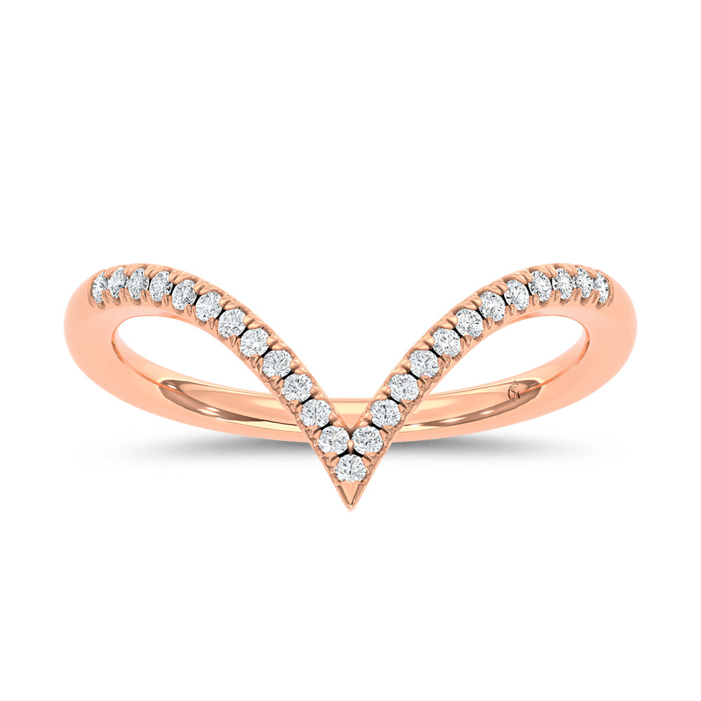 Diamond 1/8 ct. tw. Chevron Band in 10K Rose Gold | Picasso Gold & Diamond