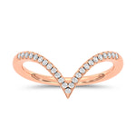 Diamond 1/8 ct. tw. Chevron Band in 10K Rose Gold | Picasso Gold & Diamond