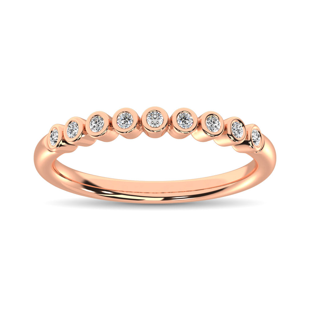 14K Rose Gold 1/10 ct. tw. Diamond Stackable Band | Picasso Gold & Diamond