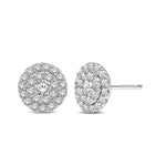 14K White Gold 1/2 Ct.tw Invisible Diamond Stud Earrings  Picasso Gold & Diamond Jewelry