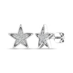10K White Gold 1/20 Ct.tw Diamond Twinkle Star Earrings  Picasso Gold & Diamond Jewelry