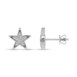 10K White Gold 1/20 Ct.tw Diamond Twinkle Star Earrings  Picasso Gold & Diamond Jewelry