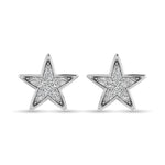 10K White Gold 1/20 Ct.tw Diamond Twinkle Star Earrings  Picasso Gold & Diamond Jewelry