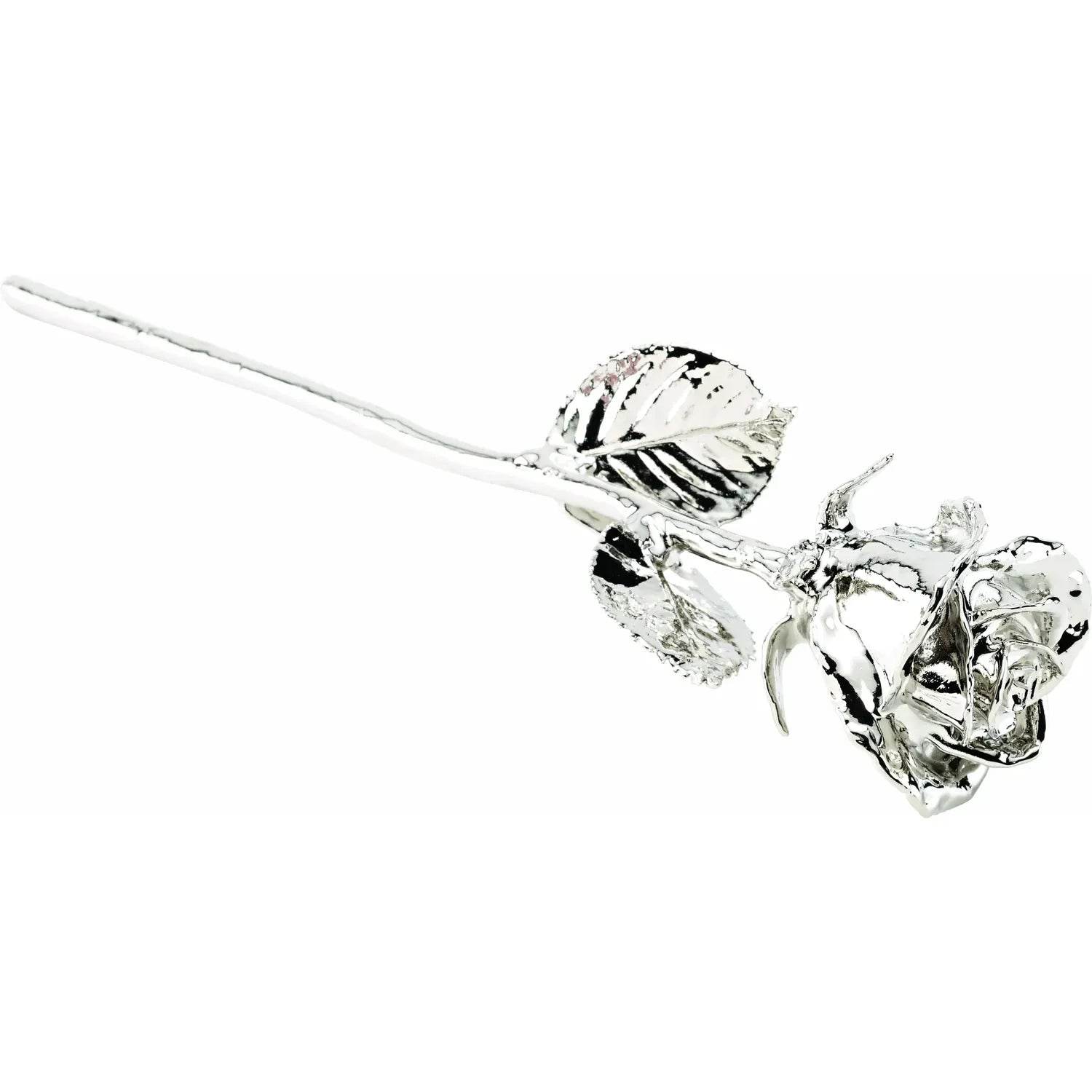 Platinum Hand-Plated Rose - Timeless Opulence in Every Petal - Picasso Gold & Diamond Jewelry