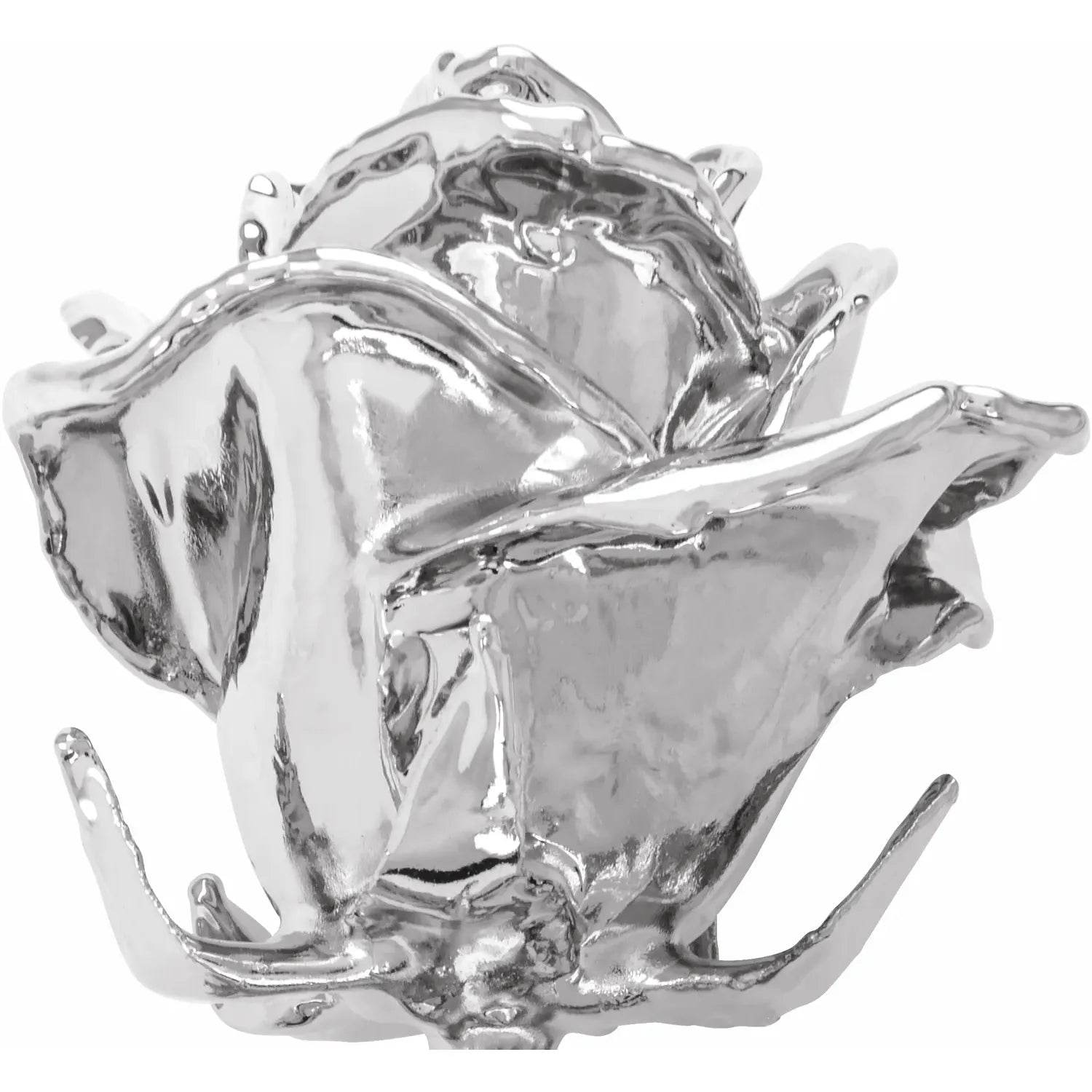 Platinum Hand-Plated Rose - Timeless Opulence in Every Petal - Picasso Gold & Diamond Jewelry
