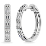 Earrings Diamond 1/3 Ct.Tw. Hoop Earrings in 10K White Gold Diamond 1/3 Ct.Tw. Hoop Earrings in 10K White Gold 61040W