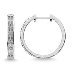 Earrings Diamond 1/3 Ct.Tw. Hoop Earrings in 10K White Gold Diamond 1/3 Ct.Tw. Hoop Earrings in 10K White Gold 61040W