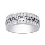 Bold Brilliance: 14K 0.97-1.05CT D-Men's Bands Ring - Picasso Gold & Diamond Jewelry