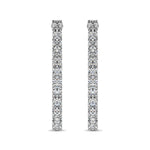 14K White Gold Diamond 1 1/2 Ct.Tw. In and Out Hoop Earrings  Picasso Gold & Diamond Jewelry