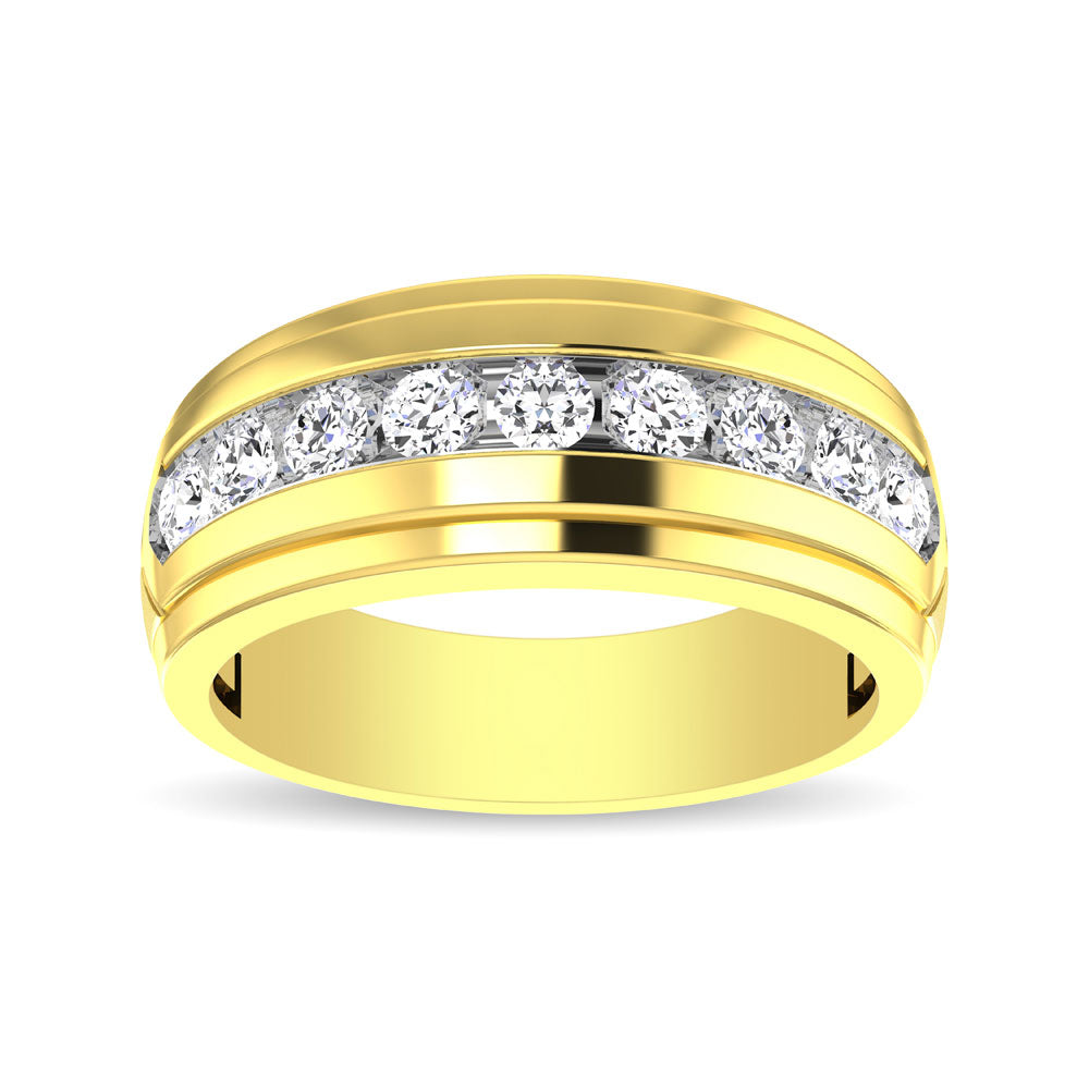 Diamond 1/4 Ct.tw Comfort Fit Mens Band