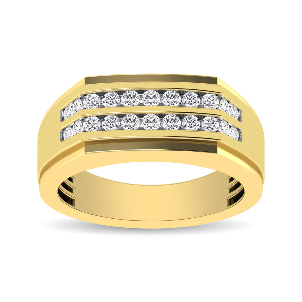 10K Yellow Gold 1/2 Ct.Tw. Diamond Mens Ring