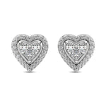 10K White Gold 1/3 Ct.Tw. Diamond Heart Stud Earrings  Picasso Gold & Diamond Jewelry