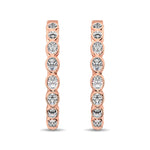 14K Rose Gold 1/3 Ct.Tw. Diamond Hoop Earrings  Picasso Gold & Diamond Jewelry